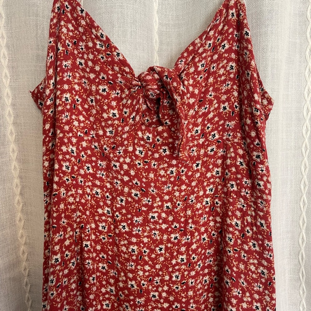 Cotton Candy Red Floral Dress - Picture 2 of 5